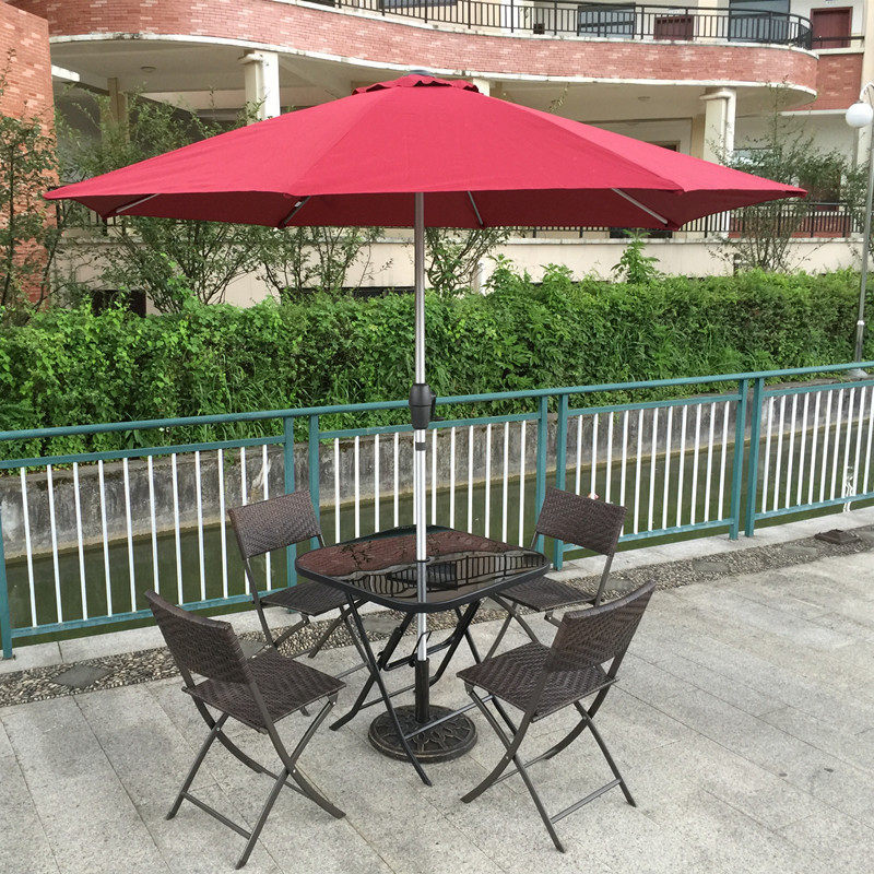 Outdoor Furniture Table And Chairs - Conjunto de Jardim Dobrável em Rattan