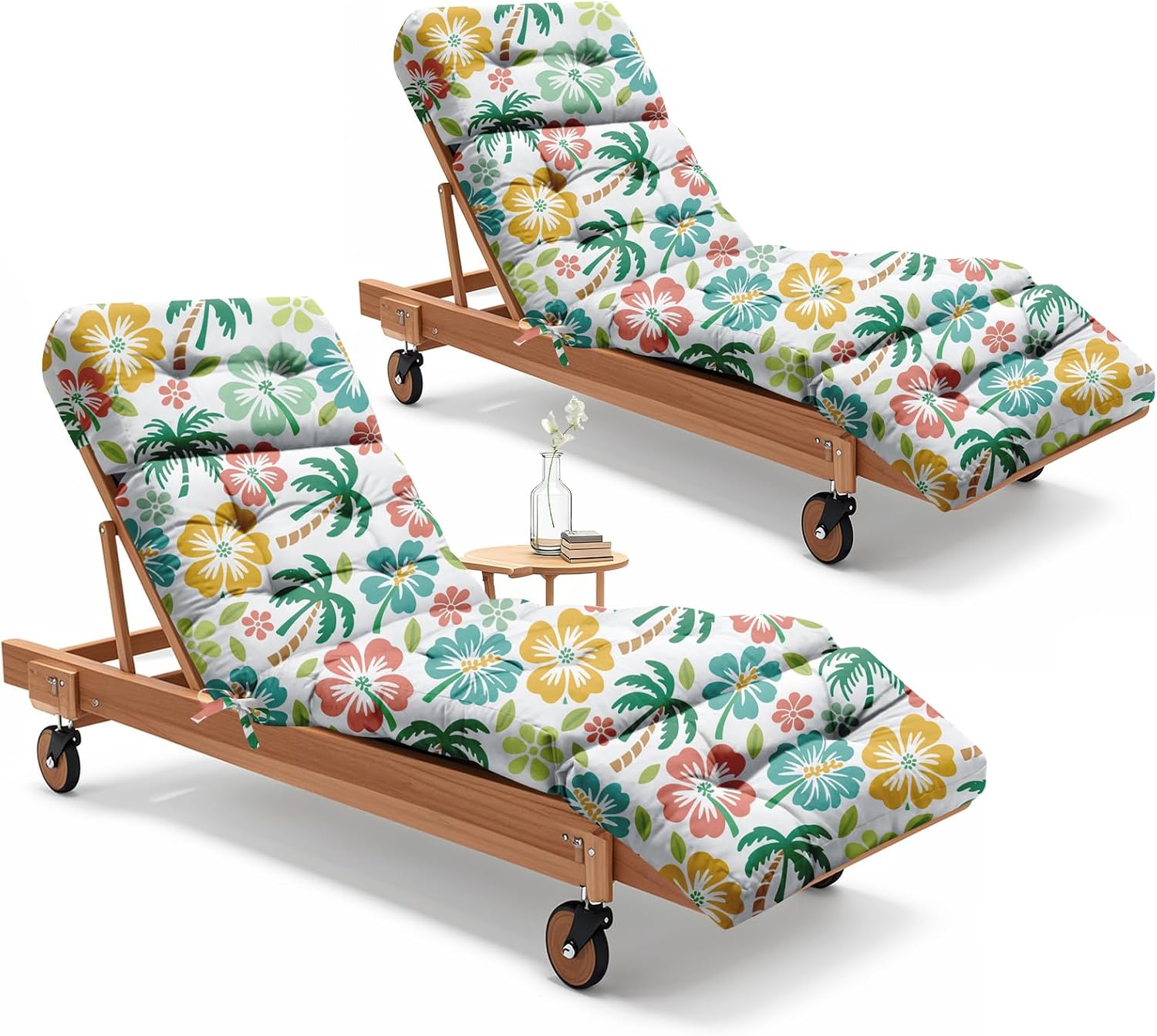 Outdoor Furniture Replacement Fabric - Conjunto de 2 Almofadas para Espreguiçadeira