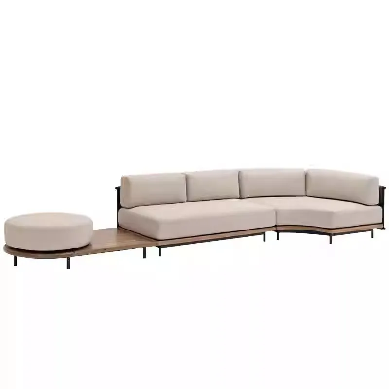 Outdoor Furniture Design - Sofá de vime nórdico para exterior,