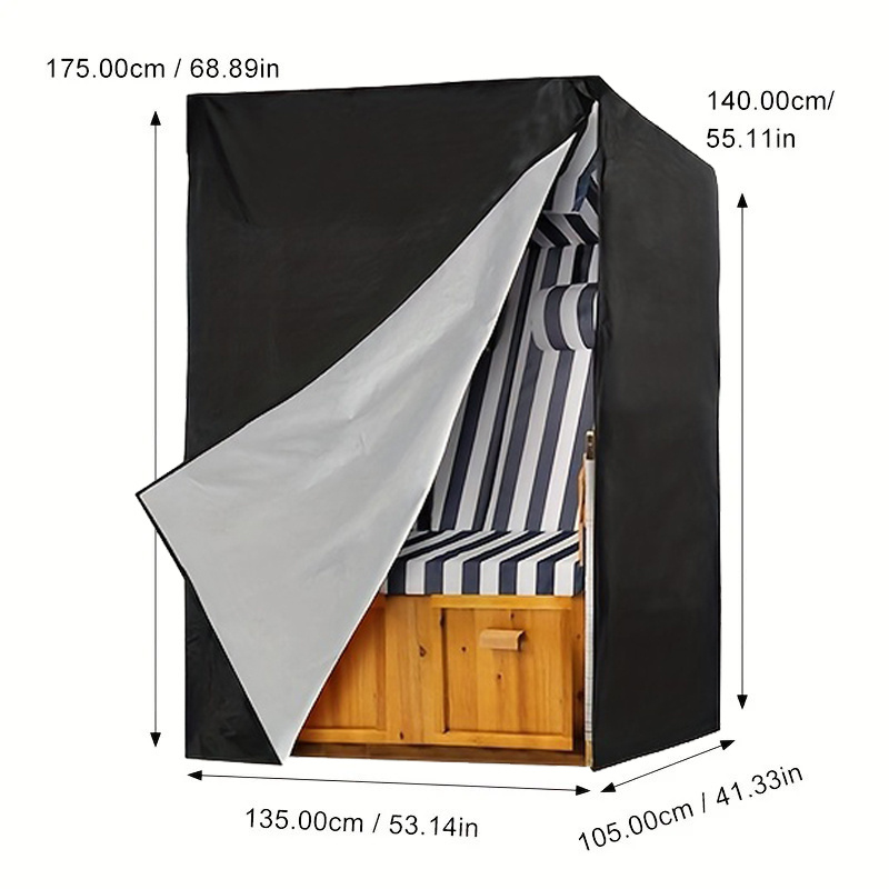 Outdoor Furniture Protector - Capa preta para móveis de exterior,