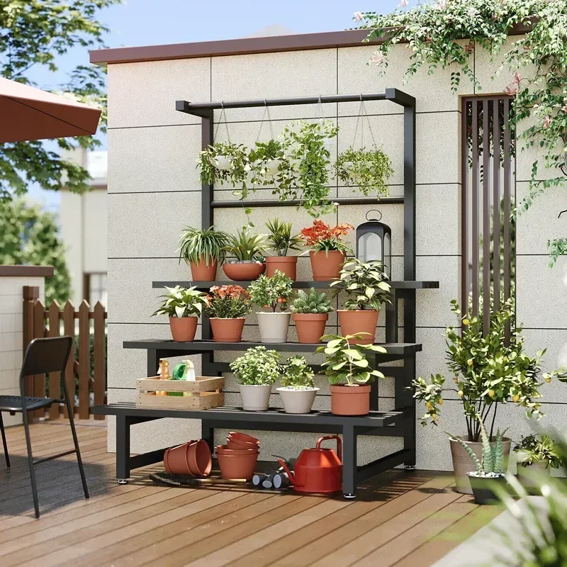 Outdoor Furniture On Sale - Prateleira de metal em camadas para