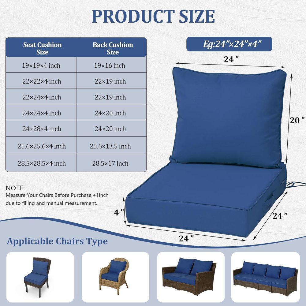 Conjunto de 4 Almofadas Profun - Outdoor Furniture Replacement Fabric avaliação e preço