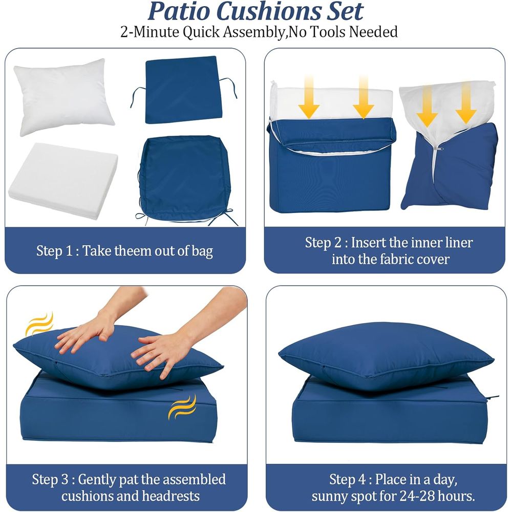 Conjunto de 4 Almofadas Profun - Outdoor Furniture Replacement Fabric avaliação e preço
