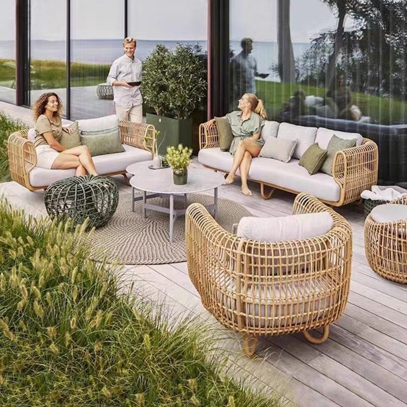 Sofá de vime ao ar livre mesa  - Outdoor Furniture On Sale avaliação e preço