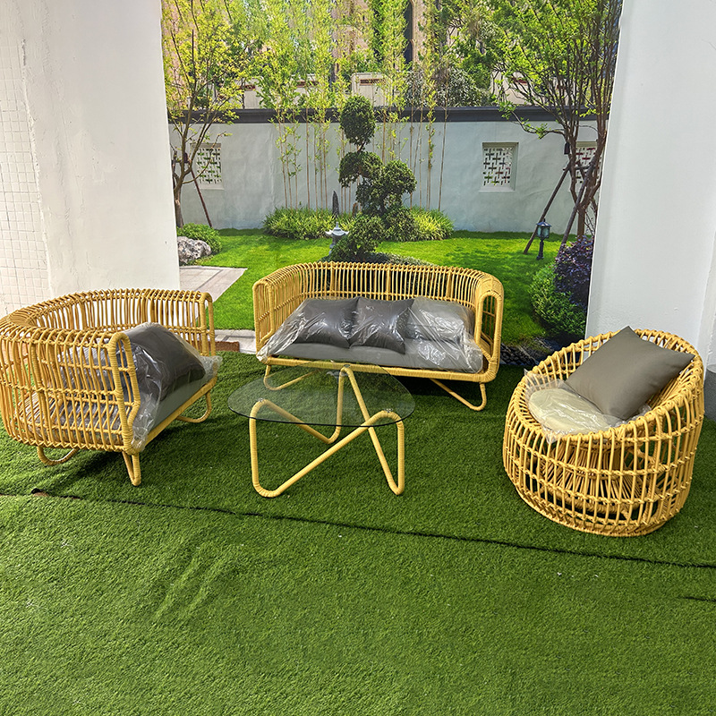 Sofá de vime ao ar livre mesa  - Outdoor Furniture On Sale avaliação e preço