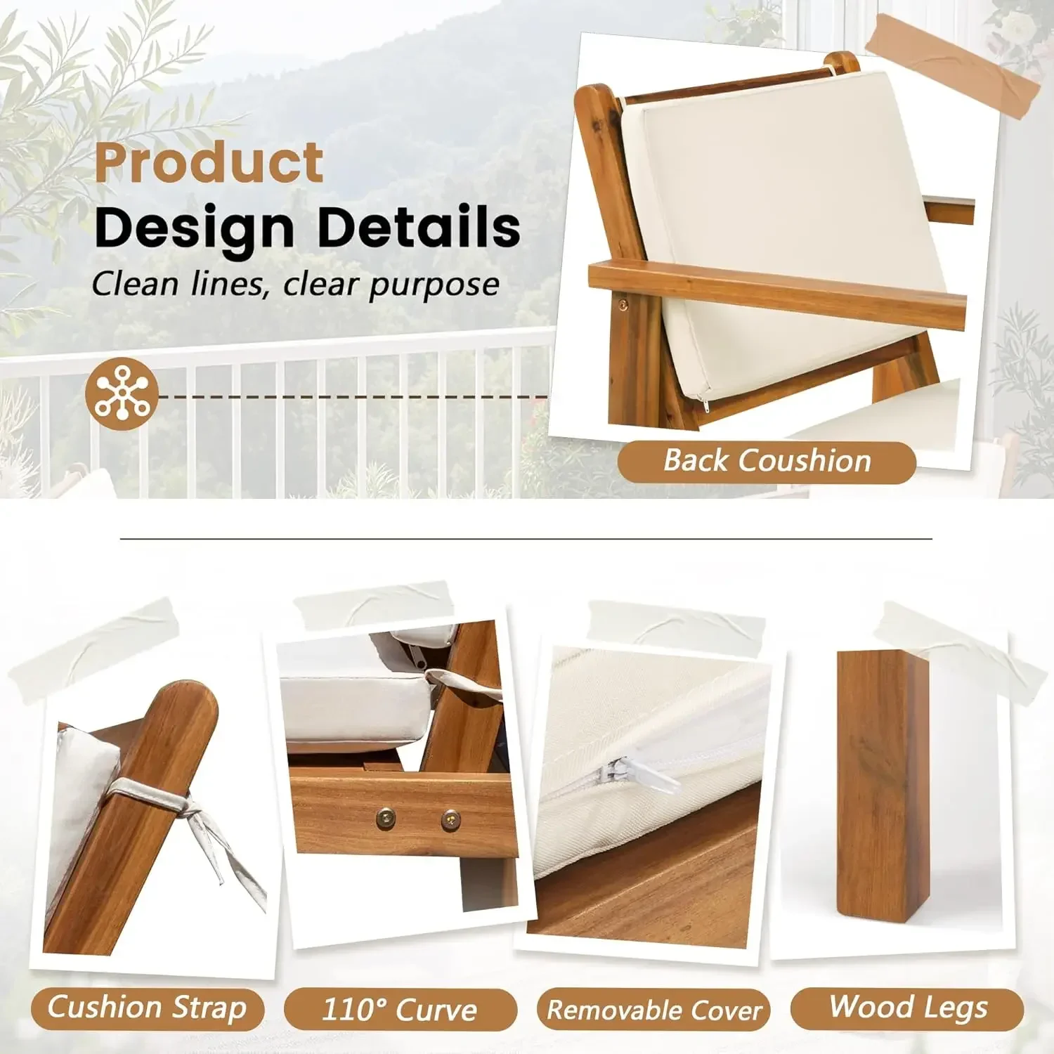 Conjunto de Móveis para Pátio  - Outdoor Furniture Table And Chairs avaliação e preço