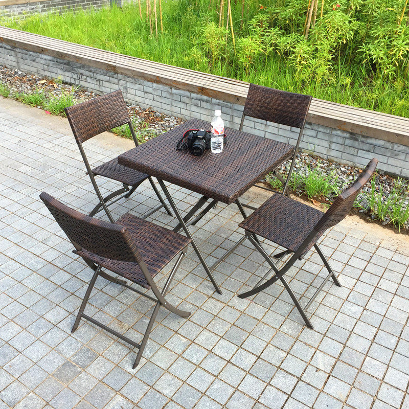 Conjunto de Jardim Dobrável em - Outdoor Furniture Table And Chairs avaliação e preço